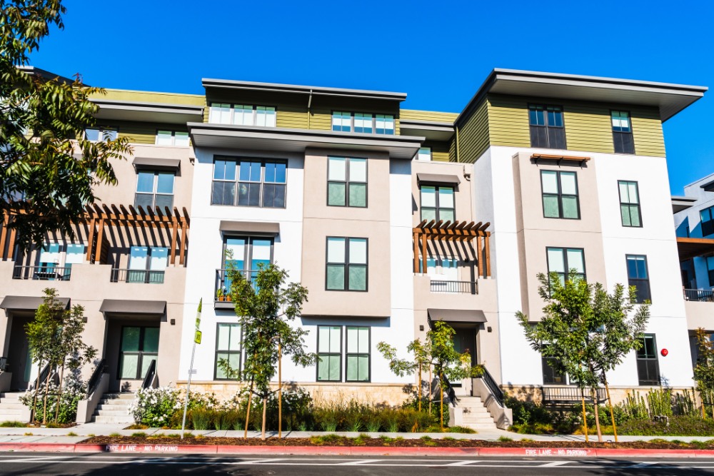 Exterior View Of Multifamily Residential Building Mountain View San Picture