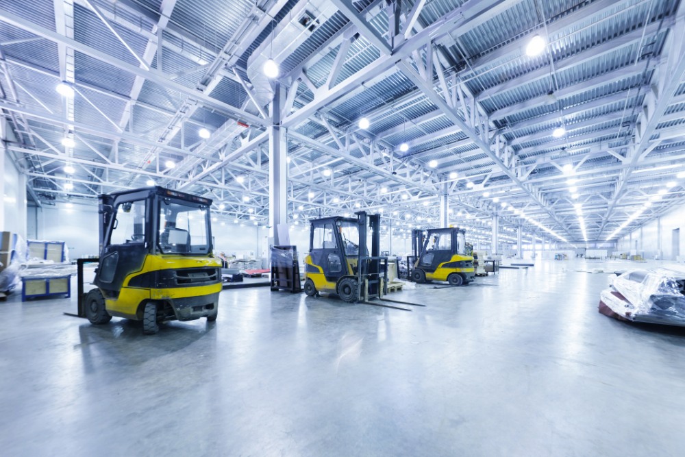 Forklift In A Warehouse Picture